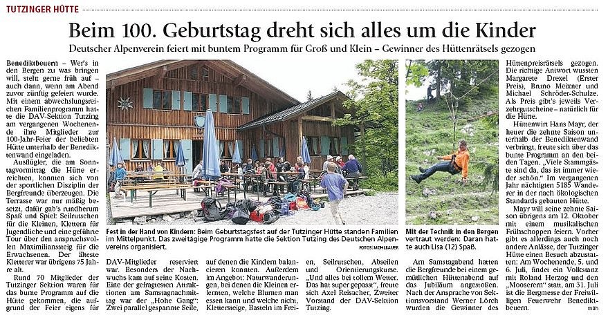 Presseberichte zum Jubiläum