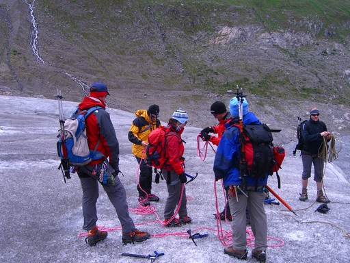 Anseiltechnik wird geübt