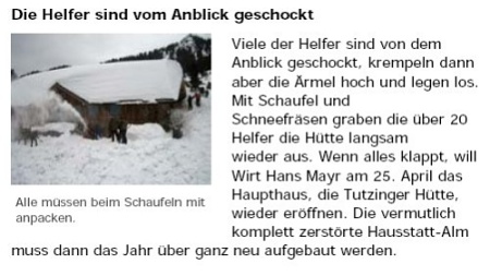 Schnee bis zum 1.Stock