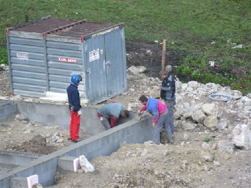 Langsam entsteht das Fundament