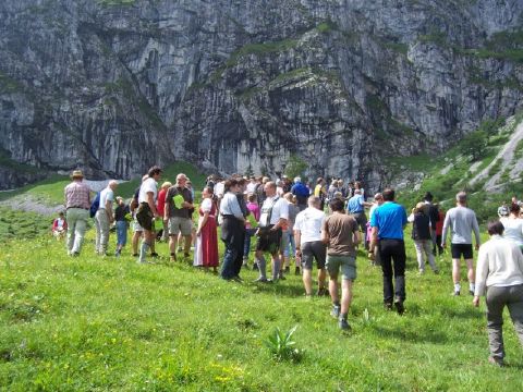 Eine Menge Besucher am Nordhang