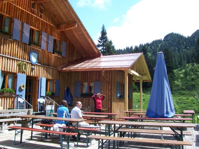 Die Terasse im Sonnenschein