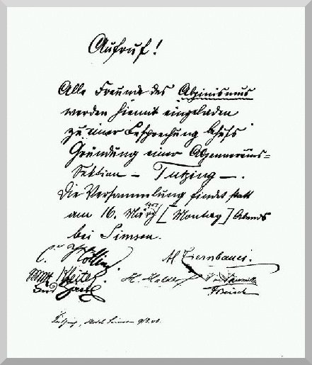 Gründung der Sektion Tutzing 1903