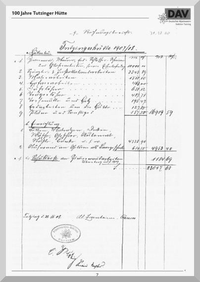 Gründung der Sektion Tutzing 1903