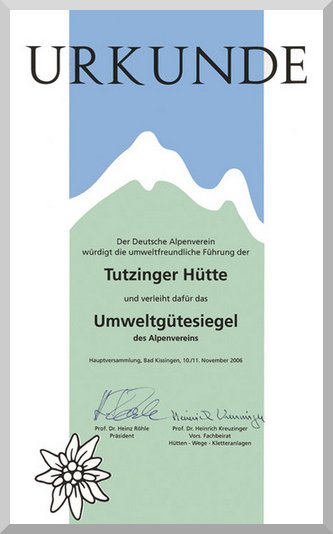 Umweltgütesiegel des DAV 2006