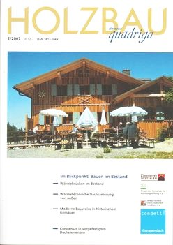 Bild: Titelblatt der Fachzeitschrift HOLZBAU 2/2007
