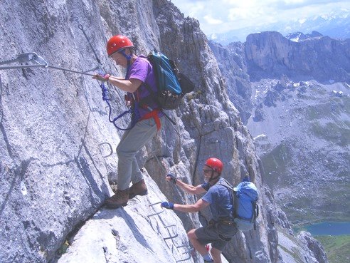 Ideales Wetter für den Klettersteig