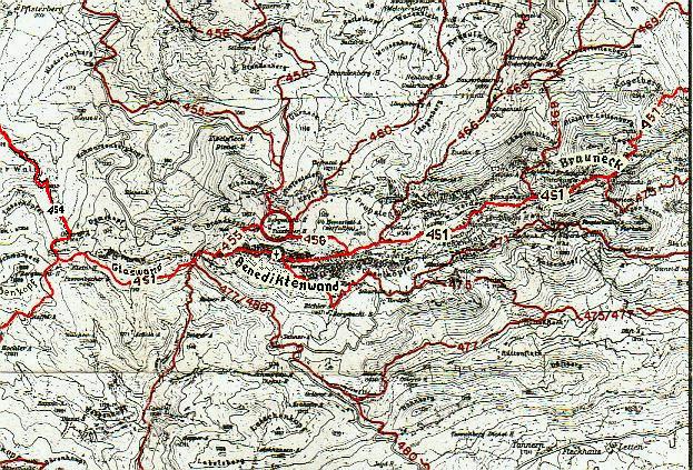 Bild: Karte der Zugangswege