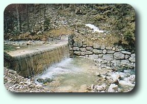 Bild: Verbauung, eine Art Treppe fuer den Bach